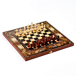 Шахматы "Морская карта" (доска дерево 50х50 см, фигуры дерево, король h=8,8.см) 1800874