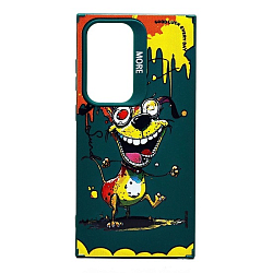 Задняя накладка SC335 для Samsung Galaxy S24 Ultra (собака) (dark green)
