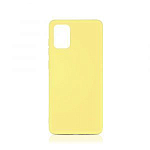 Силиконовый чехол DF для Samsung Galaxy A51 sOriginal-06 (yellow) с микрофиброй