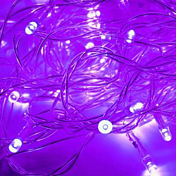 Гирлянда светодиодная КОСМОС 50LED_V, фиолетовый, 6,5м, 8 режимов мигания