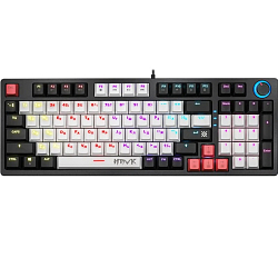 Клавиатура DEFENDER Hawk GK-418 RU, радужная RGB, механич., красн. свитч (45418)