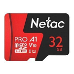 Micro SD 32Gb NETAC P500 Extreme Pro Class 10 UHS-I A1 V10 (100 Mb/s) без адаптера SD