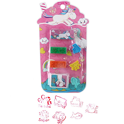 Печать цветная «Единороги», набор 5 шт., штемпельная подушка