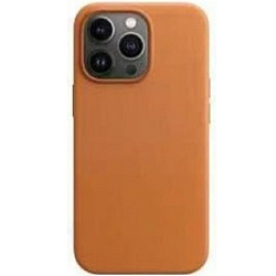 Задняя накладка LEATHER CASE для iPhone 13 PRO №05 Goden Brown (с АНИМАЦИЕЙ)