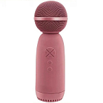Микрофон БП Караоке AMFOX AM-MIC70 розовый (Уценка)