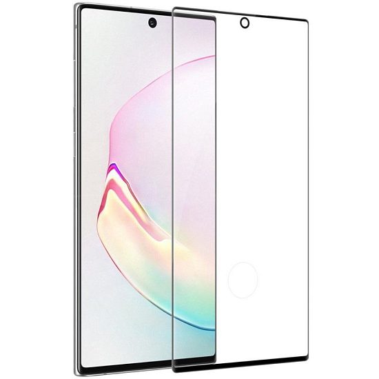 Противоударное стекло Curved Glass UV для Samsung Galaxy Note 10 прозрачное тех.пак