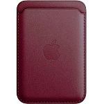 Кошелек для карт MagSafe Leather Wallet для Apple iPhone с анимацией, №05 Бордовый