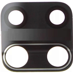 Стекло задней камеры для Xiaomi Redmi Note 9 Pro (черный)