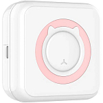 Детский мини-принтер для фотографий Kid Joy, 200DPI, Bluetooth 5.1, (C15), белый с розовым