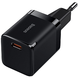 Сетевое ЗУ 1Type-C BASEUS GAN3 Fast Charger, черный, 30W (CCGN010101)