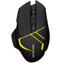 Мышь БП JET.A Comfort OM-U64G чёрно-жёлтая, USB