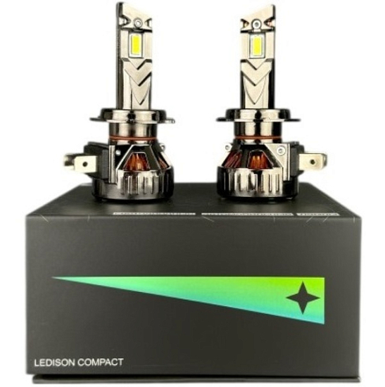 Лампа светодиодная LEDISON №4, H7, 5000K, 12V, к-т 2шт
