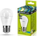 Лампа светодиодная ERGOLUX G45 9W/4000K/E27
