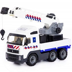 Автомобиль ПОЛЕСЬЕ Кран с поворотной платформой полицейский 77318