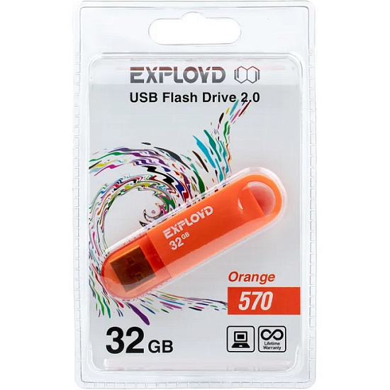 USB 32Gb Exployd 570 оранжевый