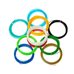 Пластик LuazON PLA-10, для 3Д ручки, 10 цветов по 10 метров 4233538