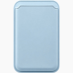 Кошелек для карт iPhone Silicone Wallet MagSafe с лого (№02 Голубой)