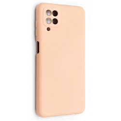 Задняя накладка SILICONE COVER для Samsung Galaxy A12 пудровая