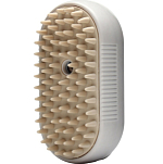 Паровая щетка-расческа для животных, с USB-зарядкой и выдвижной ручкой, белая  