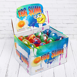 Лизун «Яйцо с динозавром », цвета МИКС