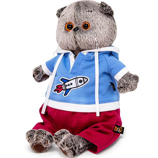 Мягкая игрушка Басик в футболке с ракетой , 19 см (Ks19-179)