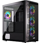Корпус ABR Quantum черный (1*USB Type-C, 2*USB 2.0, HD Audio, 4xRGb Fan, ATX, E-ATX)