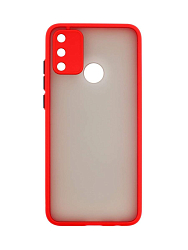 Задняя накладка ZIBELINO Plastic Matte для Honor 9A (красная окантовка)