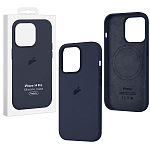 Силиконовый чехол SILICONE CASE для iPhone 14 Pro Midnight (MagSafe) c LOGO