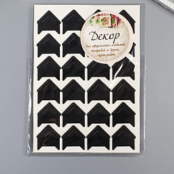 Набор уголков с кармашком для фотографий 24 уголка "Стиль" чёрный 12,5х9 см   5178805