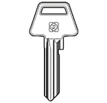 Заготовка ключа RU-9D_RU25_RUK29_RU53/RU27_x_x