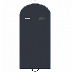 Чехол для одежды объемный HAUSMANN с овальным окном ПВХ и ручками (60*140*10), черный (HM-701403AG)