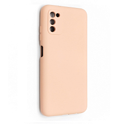 Задняя накладка SILICONE COVER для Samsung A03S пудровый
