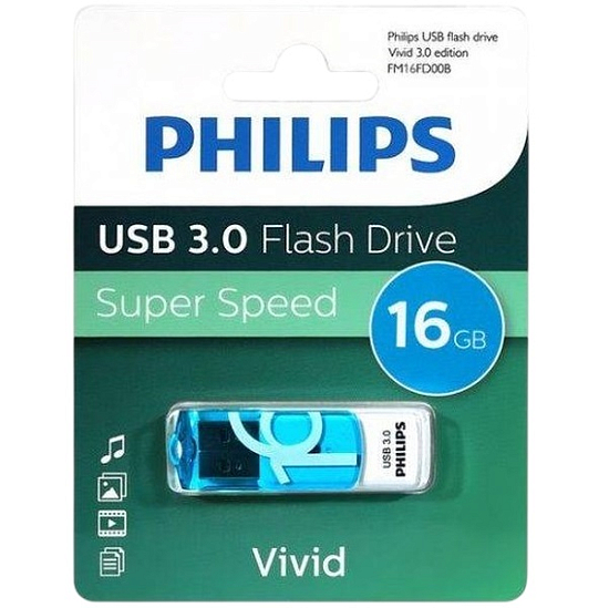 USB 16Gb PHILIPS VIVID3.0 (FM16FD00B/97)
