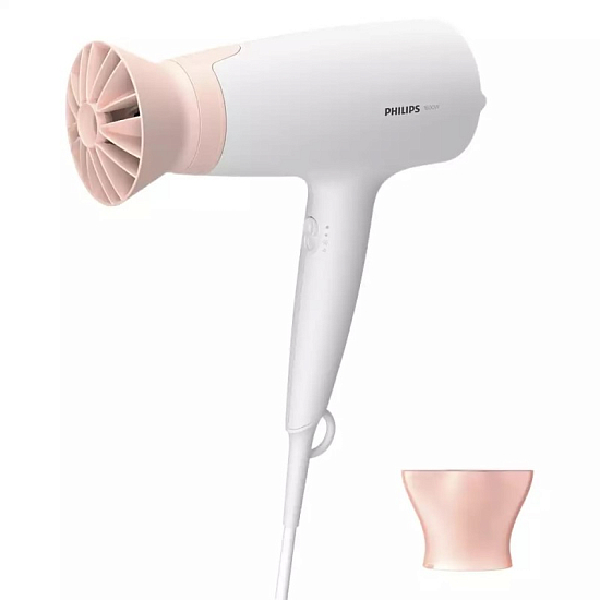 Фен PHILIPS BHD300/10 3000 Series ThermoProtect белый/розовый