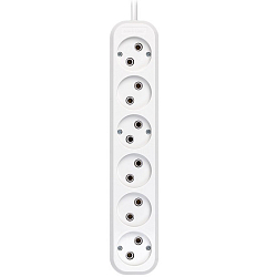 Сетевой удлинитель SMARTBUY SBE-10-6-07-N, 7 м, 6 розеток, 10 А
