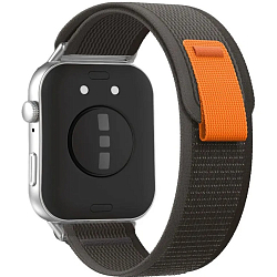 Тканевый ремешок альпийская петля для умных смарт часов Huawei Fit 3 / 4 / 4 Pro черный