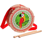 Игрушка деревянная Барабан «Попугай» 7293275