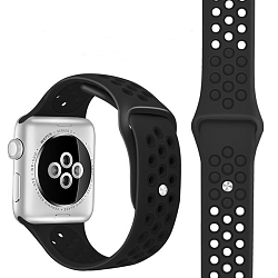 Спортивный ремешoк NONAME для Apple Watch Sport 38/40mm обсидант-чёрный (026) (L)