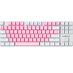 Клавиатура VOROTEX K87S Red Switch, Розовый,белый