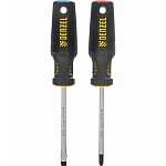 Набор отвёрток, 2 шт., DENZEL, PH+SL, S2, 3к рукоятка// 122117