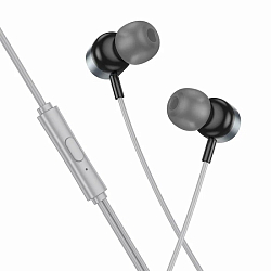 Наушники HOCO M122 Power metal, Jack 3.5, Metal Gray