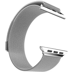 Металлический браслет NONAME на Apple Watch (44mm), миланская петля, серебро