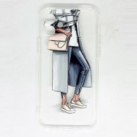 Задняя накладка MOBIS для iPhone 12 прозрачная с рисунком