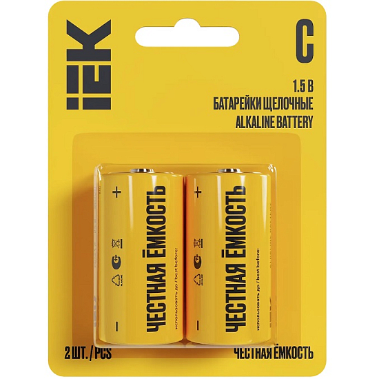 Элемент питания IEK LR14 Alkaline Optima BL-2 (2/12/192)