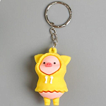 Брелок резина "Свинка в дождевике" МИКС 4,3х2,5х3 см   6988894