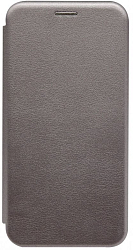 Чехол футляр-книга NONAME для HUAWEI P Smart Plus/Nova 3i, PREMIUM, экокожа, серый, в техпаке