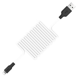 Кабель USB <--> Lightning  2.0м HOCO X21 Plus ,белый, чёрная вставка