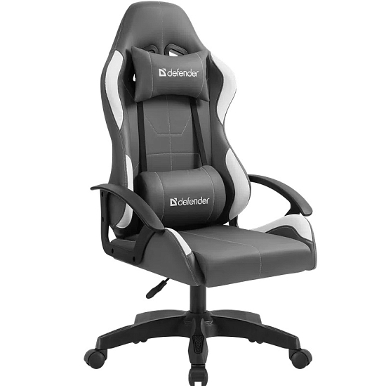Кресло игровое Defender Chromos Серый/Белый