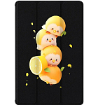 Чехол футляр-книга ZIBELINO для iPad 2025 (A16)/Apple iPad 10 2022 (A3354/A3355/A3356/A2696/A2757/A2777) 10.9" (черный) 8015 ПТИЧКИ АПЕЛЬСИНКИ
