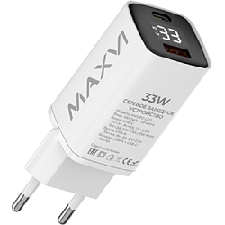 Сетевое ЗУ 1USB/1Type-C 4A MAXVI A402PD, белое, 33W